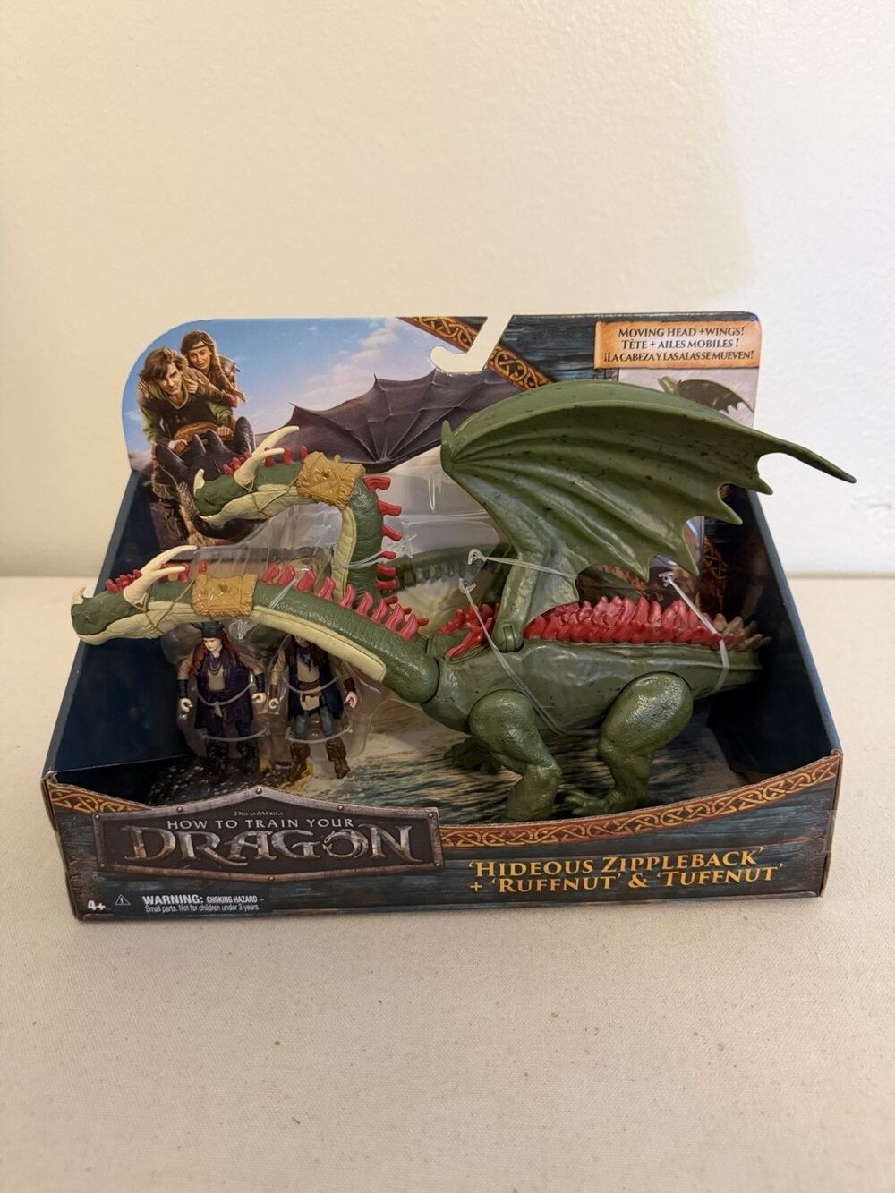 How To Train Your Dragon Hideous Zippleback with Ruffnut & Tuffnut Figure NEW